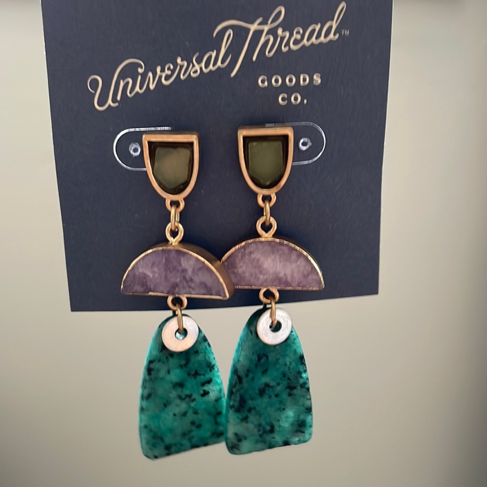 Semi precious stone earrings